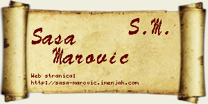 Saša Marović vizit kartica